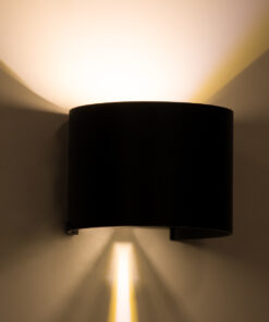 GloboStar® AXIS-R 60637 Φωτιστικό Τοίχου - Απλίκα Αρχιτεκτονικού Φωτισμού Εσωτερικού/Εξωτερικού Χώρου Up & Down LED 10W 1150lm 10 έως 60° AC 220-240V Αδιάβροχο IP65 Μ10 x Π10 x Υ10cm - Θερμό Λευκό 2700K - Μαύρο - Bridgelux Chip - 3 Years Warranty 22 60637 10