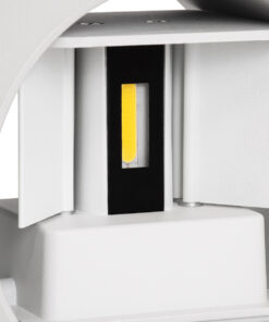 GloboStar® AXIS-R 60638 Φωτιστικό Τοίχου - Απλίκα Αρχιτεκτονικού Φωτισμού Εσωτερικού/Εξωτερικού Χώρου Up & Down LED 10W 1200lm 10 έως 60° AC 220-240V Αδιάβροχο IP65 Μ10 x Π10 x Υ10cm - Φυσικό Λευκό 4500K - Λευκό - Bridgelux Chip - 3 Years Warranty 21 60638 9