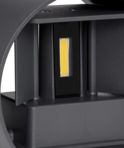 GloboStar® AXIS-R 60639 Φωτιστικό Τοίχου - Απλίκα Αρχιτεκτονικού Φωτισμού Εσωτερικού/Εξωτερικού Χώρου Up & Down LED 10W 1200lm 10 έως 60° AC 220-240V Αδιάβροχο IP65 Μ10 x Π10 x Υ10cm - Φυσικό Λευκό 4500K - Γκρι Ανθρακί- Bridgelux Chip - 3 Years Warranty 21 60639 9