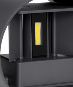 GloboStar® AXIS-R 60642 Φωτιστικό Τοίχου - Απλίκα Αρχιτεκτονικού Φωτισμού Εσωτερικού/Εξωτερικού Χώρου Up & Down LED 10W 1250lm 10 έως 60° AC 220-240V Αδιάβροχο IP65 Μ10 x Π10 x Υ10cm - Ψυχρό Λευκό 6000K - Γκρι Ανθρακί- Bridgelux Chip - 3 Years Warranty 21 60642 9