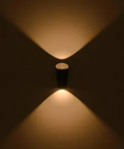 GLOBOSTAR® GANETTI 60671 Μοντέρνο Φωτιστικό Τοίχου - Απλίκα LED 10W 1250lm 60° AC 220-240V Αδιάβροχο IP65 Θερμό Λευκό 2700K - Bridgelux COB Chip & TÜV SÜD Driver - Μαύρο Ματ - Μ9.5 x Π11 x Υ19cm - 5 Χρόνια Εγγύηση 17 60671 9