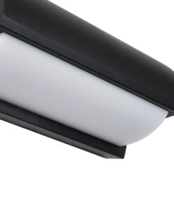 GLOBOSTAR® HORIZON 60693 Μοντέρνο Φωτιστικό Τοίχου - Απλίκα LED 15W 1575lm 120° AC 220-240V Αδιάβροχο IP65 Φυσικό Λευκό 4500K - Bridgelux SMD Chip - Μαύρο Ματ - Μ23.5 x Π11 x Υ10cm - 3 Χρόνια Εγγύηση 12 60693 5