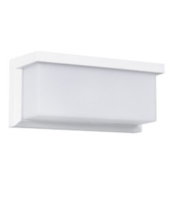 GloboStar® GLOBOSTAR® CITYSCAPE 60697 Μοντέρνο Φωτιστικό Τοίχου - Απλίκα LED 18W 1890lm 120° AC 220-240V Αδιάβροχο IP65 Φυσικό Λευκό 4500K - Bridgelux SMD Chip - Λευκό Ματ - Μ23.5 x Π11 x Υ10cm - 3 Χρόνια Εγγύηση