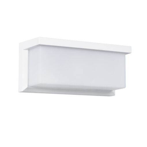 GloboStar® GLOBOSTAR® CITYSCAPE 60697 Μοντέρνο Φωτιστικό Τοίχου - Απλίκα LED 18W 1890lm 120° AC 220-240V Αδιάβροχο IP65 Φυσικό Λευκό 4500K - Bridgelux SMD Chip - Λευκό Ματ - Μ23.5 x Π11 x Υ10cm - 3 Χρόνια Εγγύηση