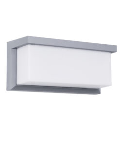 GloboStar® GLOBOSTAR® CITYSCAPE 60698 Μοντέρνο Φωτιστικό Τοίχου - Απλίκα LED 18W 1890lm 120° AC 220-240V Αδιάβροχο IP65 Φυσικό Λευκό 4500K - Bridgelux SMD Chip - Γκρι Ματ - Μ23.5 x Π11 x Υ10cm - 3 Χρόνια Εγγύηση