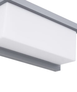 GLOBOSTAR® CITYSCAPE 60698 Μοντέρνο Φωτιστικό Τοίχου - Απλίκα LED 18W 1890lm 120° AC 220-240V Αδιάβροχο IP65 Φυσικό Λευκό 4500K - Bridgelux SMD Chip - Γκρι Ματ - Μ23.5 x Π11 x Υ10cm - 3 Χρόνια Εγγύηση 12 60698 5