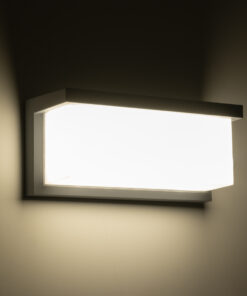 GLOBOSTAR® CITYSCAPE 60698 Μοντέρνο Φωτιστικό Τοίχου - Απλίκα LED 18W 1890lm 120° AC 220-240V Αδιάβροχο IP65 Φυσικό Λευκό 4500K - Bridgelux SMD Chip - Γκρι Ματ - Μ23.5 x Π11 x Υ10cm - 3 Χρόνια Εγγύηση 14 60698 7