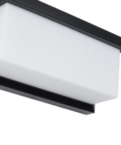 GLOBOSTAR® CITYSCAPE 60699 Μοντέρνο Φωτιστικό Τοίχου - Απλίκα LED 18W 1890lm 120° AC 220-240V Αδιάβροχο IP65 Φυσικό Λευκό 4500K - Bridgelux SMD Chip - Μαύρο Ματ - Μ23.5 x Π11 x Υ10cm - 3 Χρόνια Εγγύηση 11 60699 5