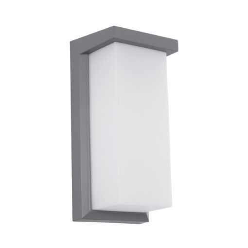 GloboStar® GLOBOSTAR® LOFT 60759 Μοντέρνο Φωτιστικό Τοίχου - Απλίκα LED 18W 1890lm 120° AC 220-240V Αδιάβροχο IP65 Φυσικό Λευκό 4500K - Bridgelux SMD Chip - Γκρι Ματ - Μ24.5 x Π11 x Υ9.5cm - 3 Χρόνια Εγγύηση
