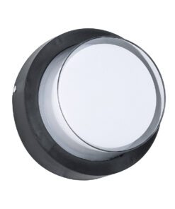 GloboStar® GLOBOSTAR® NEXUS 60761 Φωτιστικό Τοίχου - Απλίκα Εσωτερικού/Εξωτερικού Χώρου LED 10W 1050lm 120° AC175-265V Αδιάβροχο IP65 - Πλαστικό Σώμα - Φυσικό λευκό 4500K - Φ17 x Υ9cm - Μαύρο - Bridgelux Chip - 3 Χρόνια Εγγύηση