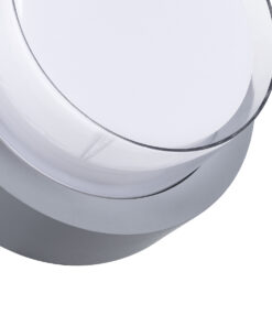 GLOBOSTAR® NEXUS 60762 Φωτιστικό Τοίχου - Απλίκα Εσωτερικού/Εξωτερικού Χώρου LED 10W 1050lm 120° AC175-265V Αδιάβροχο IP65 - Πλαστικό Σώμα - Φυσικό λευκό 4500K - Φ17 x Υ9cm - Γκρι - Bridgelux Chip - 3 Χρόνια Εγγύηση 12 60762 5