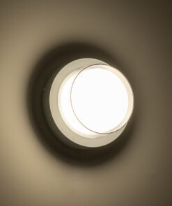 GLOBOSTAR® NEXUS 60762 Φωτιστικό Τοίχου - Απλίκα Εσωτερικού/Εξωτερικού Χώρου LED 10W 1050lm 120° AC175-265V Αδιάβροχο IP65 - Πλαστικό Σώμα - Φυσικό λευκό 4500K - Φ17 x Υ9cm - Γκρι - Bridgelux Chip - 3 Χρόνια Εγγύηση 14 60762 7