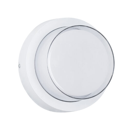 GloboStar® GLOBOSTAR® NEXUS 60763 Φωτιστικό Τοίχου - Απλίκα Εσωτερικού/Εξωτερικού Χώρου LED 10W 1050lm 120° AC175-265V Αδιάβροχο IP65 - Πλαστικό Σώμα - Φυσικό λευκό 4500K - Φ17 x Υ9cm - Λευκό - Bridgelux Chip - 3 Χρόνια Εγγύηση