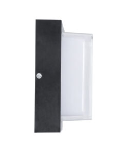 GLOBOSTAR® NEXUS 60767 Φωτιστικό Τοίχου - Απλίκα Εσωτερικού/Εξωτερικού Χώρου LED 10W 1050lm 120° AC175-265V Αδιάβροχο IP65 - Πλαστικό Σώμα - Φυσικό λευκό 4500K - Μ17 x Π17 x Υ9cm - Μαύρο - Bridgelux Chip - 3 Χρόνια Εγγύηση 10 60767 4