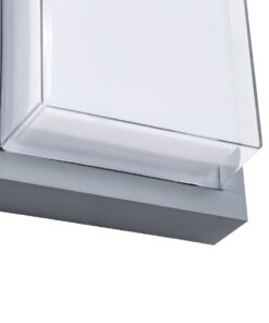 GLOBOSTAR® NEXUS 60768 Φωτιστικό Τοίχου - Απλίκα Εσωτερικού/Εξωτερικού Χώρου LED 10W 1050lm 120° AC175-265V Αδιάβροχο IP65 - Πλαστικό Σώμα - Φυσικό λευκό 4500K - Μ17 x Π17 x Υ9cm - Γκρι - Bridgelux Chip - 3 Χρόνια Εγγύηση 12 60768 5