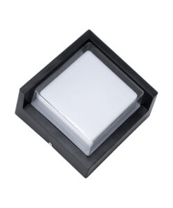 GloboStar® GLOBOSTAR® APEX 60770 Φωτιστικό Τοίχου - Απλίκα Εσωτερικού/Εξωτερικού Χώρου LED 10W 1050lm 120° AC175-265V Αδιάβροχο IP65 - Πλαστικό Σώμα - Φυσικό λευκό 4500K - Μ17 x Π17 x Υ9cm - Μαύρο - Bridgelux Chip - 3 Χρόνια Εγγύηση