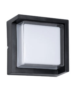 Alternative view of GLOBOSTAR® APEX 60770 Φωτιστικό Τοίχου - Απλίκα Εσωτερικού/Εξωτερικού Χώρου LED 10W 1050lm 120° AC175-265V Αδιάβροχο IP65 - Πλαστικό Σώμα - Φυσικό λευκό 4500K - Μ17 x Π17 x Υ9cm - Μαύρο - Bridgelux Chip - 3 Χρόνια Εγγύηση