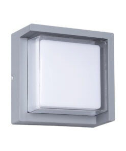 Alternative view of GLOBOSTAR® APEX 60771 Φωτιστικό Τοίχου - Απλίκα Εσωτερικού/Εξωτερικού Χώρου LED 10W 1050lm 120° AC175-265V Αδιάβροχο IP65 - Πλαστικό Σώμα - Φυσικό λευκό 4500K - Μ17 x Π17 x Υ9cm - Γκρι - Bridgelux Chip - 3 Χρόνια Εγγύηση