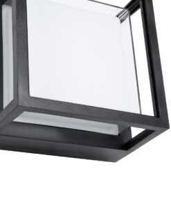 GLOBOSTAR® MAJESTIC 60773 Φωτιστικό Τοίχου - Απλίκα Εσωτερικού/Εξωτερικού Χώρου LED 10W 1050lm 120° AC175-265V Αδιάβροχο IP65 - Πλαστικό Σώμα - Φυσικό λευκό 4500K - Μ17 x Π17 x Υ9cm - Μαύρο - Bridgelux Chip - 3 Χρόνια Εγγύηση 12 60773 5