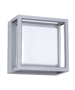 GloboStar® GLOBOSTAR® MAJESTIC 60774 Φωτιστικό Τοίχου - Απλίκα Εσωτερικού/Εξωτερικού Χώρου LED 10W 1050lm 120° AC175-265V Αδιάβροχο IP65 - Πλαστικό Σώμα - Φυσικό λευκό 4500K - Μ17 x Π17 x Υ9cm - Γκρι - Bridgelux Chip - 3 Χρόνια Εγγύηση