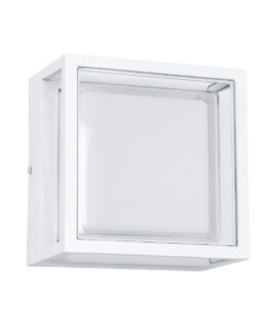 GloboStar® GLOBOSTAR® MAJESTIC 60775 Φωτιστικό Τοίχου - Απλίκα Εσωτερικού/Εξωτερικού Χώρου LED 10W 1050lm 120° AC175-265V Αδιάβροχο IP65 - Πλαστικό Σώμα - Φυσικό λευκό 4500K - Μ17 x Π17 x Υ9cm - Λευκό - Bridgelux Chip - 3 Χρόνια Εγγύηση