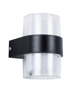 GloboStar® GLOBOSTAR® EMPIRE 60776  Φωτιστικό Τοίχου - Απλίκα Εσωτερικού/Εξωτερικού Χώρου LED 10W 1050lm 120° AC175-265V Αδιάβροχο IP65 - Πλαστικό Σώμα - Φυσικό λευκό 4500K - M10 x Π11 x Υ13.5cm - Μαύρο - Bridgelux Chip - 3 Χρόνια Εγγύηση