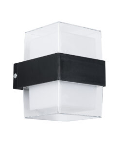 GloboStar® GLOBOSTAR® EMPIRE 60779  Φωτιστικό Τοίχου - Απλίκα Εσωτερικού/Εξωτερικού Χώρου LED 10W 1050lm 120° AC175-265V Αδιάβροχο IP65 - Πλαστικό Σώμα - Θερμό λευκό 2700K - Μ10.5 x Π9 x Υ13cm - Μαύρο - Bridgelux Chip - 3 Χρόνια Εγγύηση