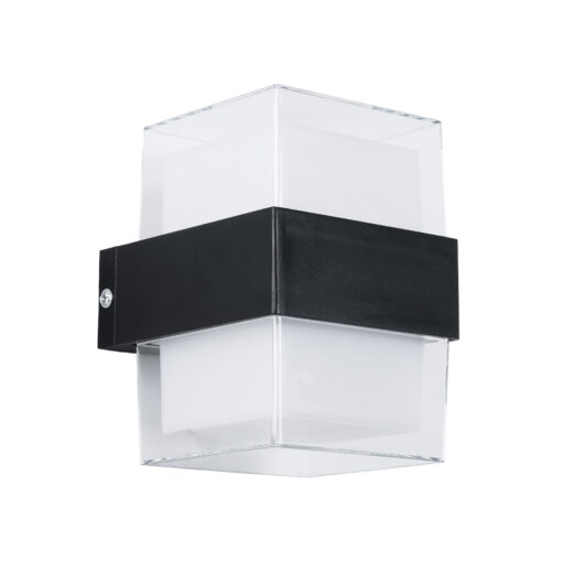 GloboStar® GLOBOSTAR® EMPIRE 60779  Φωτιστικό Τοίχου - Απλίκα Εσωτερικού/Εξωτερικού Χώρου LED 10W 1050lm 120° AC175-265V Αδιάβροχο IP65 - Πλαστικό Σώμα - Θερμό λευκό 2700K - Μ10.5 x Π9 x Υ13cm - Μαύρο - Bridgelux Chip - 3 Χρόνια Εγγύηση