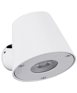 Alternative view of GloboStar® GARDENIA 60793 Φωτιστικό Τοίχου - Απλίκα Αρχιτεκτονικού Φωτισμού Εσωτερικού/Εξωτερικού Χώρου Up or Down Μονόφωτο 1 x GU10 AC220-240V Αδιάβροχο IP65 - Σώμα Αλουμινίου & Tempered Glass - Μ9.5 x Π13 x Υ7.7cm - Λευκό - 5 Years Warranty