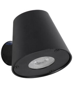 Alternative view of GloboStar® GARDENIA 60795 Φωτιστικό Τοίχου - Απλίκα Αρχιτεκτονικού Φωτισμού Εσωτερικού/Εξωτερικού Χώρου Up or Down Μονόφωτο 1 x GU10 AC220-240V Αδιάβροχο IP65 - Σώμα Αλουμινίου & Tempered Glass - Μ9.5 x Π13 x Υ7.7cm - Μαύρο - 5 Years Warranty