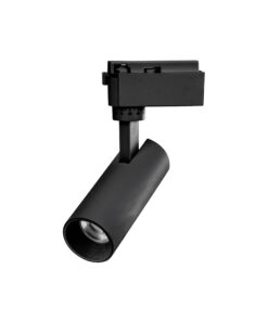 GloboStar® Globostar BEAMTRACK 60805 Μονοφασικό Φωτιστικό Σποτ Ράγας LED 10W 230V 1200lm 30° Acrylic HQ LENS AC 220-240V IP20 Φ4.6 x Υ12.5cm Θερμό Λευκό 3000k - EUROTRACK® System 1L+1N - Μαύρο - Bridgelux Chip - TUV Certified Driver - 5 Χρόνια Εγγύηση