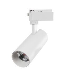 Alternative view of GloboStar® LUGANO 60807 Μονοφασικό Φωτιστικό Σποτ Ράγας LED 20W 2500lm 36° Acrylic HQ LENS AC 220-240V IP20 Φ6.5 x Υ22cm Φυσικό Λευκό 4500K - EUROTRACK® System 1L+1N - Λευκό - Bridgelux Chip - TÜV Certified Driver - 5 Χρόνια Εγγύηση