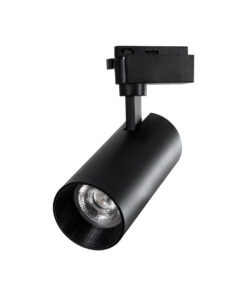 GloboStar® Globostar BEAMTRACK 60817 Μονοφασικό Φωτιστικό Σποτ Ράγας LED 30W 230V 3600lm 30° Acrylic HQ LENS AC 220-240V IP20 Φ7.4 x Υ17.9cm Θερμό Λευκό 3000k - EUROTRACK® System 1L+1N - Μαύρο - Bridgelux Chip - TUV Certified Driver - 5 Χρόνια Εγγύηση