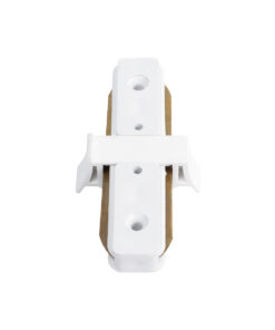 GloboStar® GloboStar® 2L-EUROTRACK 60848 Αντάπτορας Ι(Γιώτα) - Μονοφασικός 2 Καλωδίων για όλες τις Ράγες EUROTRACK AC 220-240V Μ8 x Π4 x Υ2cm - EUROTRACK® System 1L+1N - Θερμοπλαστικό - Λευκό - 5 Χρόνια Εγγύηση