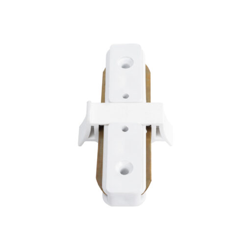 GloboStar® GloboStar® 2L-EUROTRACK 60848 Αντάπτορας Ι(Γιώτα) - Μονοφασικός 2 Καλωδίων για όλες τις Ράγες EUROTRACK AC 220-240V Μ8 x Π4 x Υ2cm - EUROTRACK® System 1L+1N - Θερμοπλαστικό - Λευκό - 5 Χρόνια Εγγύηση