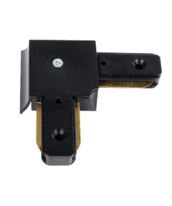 Globostar 60851 Αντάπτορας L (Ελ) - Μονοφασικός 2 Καλωδίων για όλες τις Ράγες EUROTRACK AC 220-240V IP20 Μ6.5 x Π6.5 x Υ1.7cm - EUROTRACK® System 1L+1N - Θερμοπλαστικό - Μαύρο - 5 Χρόνια Εγγύηση