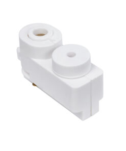 GloboStar® Globostar 2L-EUROTRACK 60856 Αντάπτορας Κρέμασης Φωτιστικού - Μονοφασικός 2 Καλωδίων για όλες τις Ράγες EUROTRACK AC 220-240V IP20 Μ7 x Π3 x Υ4cm - EUROTRACK® System 1L+1N - Θερμοπλαστικό - Λευκό - 5 Χρόνια Εγγύηση