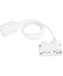 Alternative view of GloboStar 60858 Αντάπτορας Κρέμασης Φωτιστικού - Μονοφασικός 2 Καλωδίων με 1 Μέτρο Υφασμάτινο Καλώδιο και Ντουί E27 AC 220-240V IP20 Μ7 x Π3 x Υ4cm - Λευκό