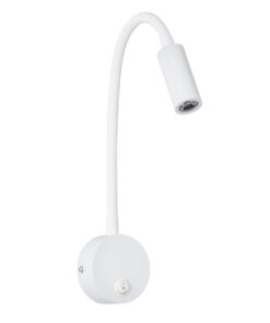 Alternative view of GloboStar® GOOSE 60876 Μοντέρνο Φωτιστικό Τοίχου - Απλίκα Ξενοδοχείου Bed Side LED 3W 300lm 36° AC 220-240V - Reading Light - Μ6.5 x Π15 x Υ24.5cm - Φυσικό Λευκό 4500K - Λευκό - 3 Xρόνια Εγγύηση