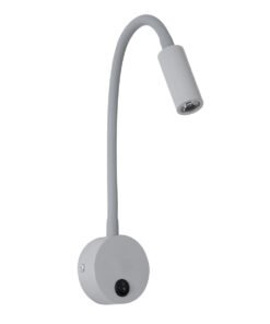 Alternative view of GloboStar® GOOSE 60877 Μοντέρνο Φωτιστικό Τοίχου - Απλίκα Ξενοδοχείου Bed Side LED 3W 300lm 36° AC 220-240V - Reading Light - Μ6.5 x Π15 x Υ24.5cm - Φυσικό Λευκό 4500K - Γκρι Ανθρακί - 3 Xρόνια Εγγύηση