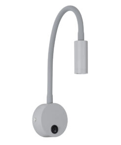GloboStar® GOOSE 60877 Μοντέρνο Φωτιστικό Τοίχου - Απλίκα Ξενοδοχείου Bed Side LED 3W 300lm 36° AC 220-240V - Reading Light - Μ6.5 x Π15 x Υ24.5cm - Φυσικό Λευκό 4500K - Γκρι Ανθρακί - 3 Xρόνια Εγγύηση 15 60877 3