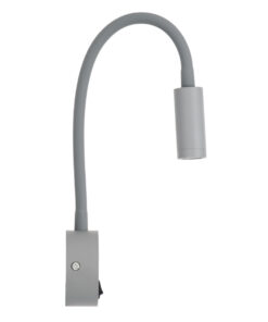 GloboStar® GOOSE 60877 Μοντέρνο Φωτιστικό Τοίχου - Απλίκα Ξενοδοχείου Bed Side LED 3W 300lm 36° AC 220-240V - Reading Light - Μ6.5 x Π15 x Υ24.5cm - Φυσικό Λευκό 4500K - Γκρι Ανθρακί - 3 Xρόνια Εγγύηση 18 60877 6