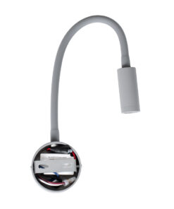 GloboStar® GOOSE 60877 Μοντέρνο Φωτιστικό Τοίχου - Απλίκα Ξενοδοχείου Bed Side LED 3W 300lm 36° AC 220-240V - Reading Light - Μ6.5 x Π15 x Υ24.5cm - Φυσικό Λευκό 4500K - Γκρι Ανθρακί - 3 Xρόνια Εγγύηση 19 60877 7