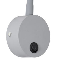 GloboStar® GOOSE 60877 Μοντέρνο Φωτιστικό Τοίχου - Απλίκα Ξενοδοχείου Bed Side LED 3W 300lm 36° AC 220-240V - Reading Light - Μ6.5 x Π15 x Υ24.5cm - Φυσικό Λευκό 4500K - Γκρι Ανθρακί - 3 Xρόνια Εγγύηση 21 60877 9