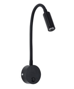 Alternative view of GloboStar® GOOSE 60878 Μοντέρνο Φωτιστικό Τοίχου - Απλίκα Ξενοδοχείου Bed Side LED 3W 300lm 36° AC 220-240V - Reading Light - Μ6.5 x Π15 x Υ24.5cm - Φυσικό Λευκό 4500K - Μαύρο - 3 Xρόνια Εγγύηση