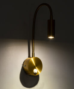 GloboStar® GOOSE 60880 Μοντέρνο Φωτιστικό Τοίχου - Απλίκα Ξενοδοχείου Bed Side LED 3W 300lm 36° AC 220-240V - Reading Light - Μ6.5 x Π15 x Υ24.5cm - Φυσικό Λευκό 4500K - Χρυσό Πλατίνα - 3 Xρόνια Εγγύηση 22 60880 10