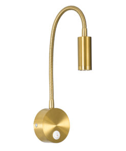 GloboStar® GOOSE 60880 Μοντέρνο Φωτιστικό Τοίχου - Απλίκα Ξενοδοχείου Bed Side LED 3W 300lm 36° AC 220-240V - Reading Light - Μ6.5 x Π15 x Υ24.5cm - Φυσικό Λευκό 4500K - Χρυσό Πλατίνα - 3 Xρόνια Εγγύηση 15 60880 3