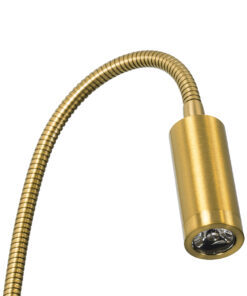 GloboStar® GOOSE 60880 Μοντέρνο Φωτιστικό Τοίχου - Απλίκα Ξενοδοχείου Bed Side LED 3W 300lm 36° AC 220-240V - Reading Light - Μ6.5 x Π15 x Υ24.5cm - Φυσικό Λευκό 4500K - Χρυσό Πλατίνα - 3 Xρόνια Εγγύηση 20 60880 8