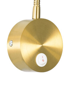 GloboStar® GOOSE 60880 Μοντέρνο Φωτιστικό Τοίχου - Απλίκα Ξενοδοχείου Bed Side LED 3W 300lm 36° AC 220-240V - Reading Light - Μ6.5 x Π15 x Υ24.5cm - Φυσικό Λευκό 4500K - Χρυσό Πλατίνα - 3 Xρόνια Εγγύηση 21 60880 9