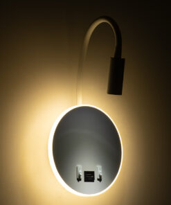 GloboStar® GOOSE 60881 Μοντέρνο Φωτιστικό Τοίχου - Απλίκα Ξενοδοχείου Bed Side LED 6W 600lm 36° & 360° AC 220-240V - Reading Light & 360° Κρυφός Φωτισμός - Φορτιστής USB 3A - Μ15.5 x Π15 x Υ30.5cm - Φυσικό Λευκό 4500K - Λευκό - 3 Xρόνια Εγγύηση 24 60881 11